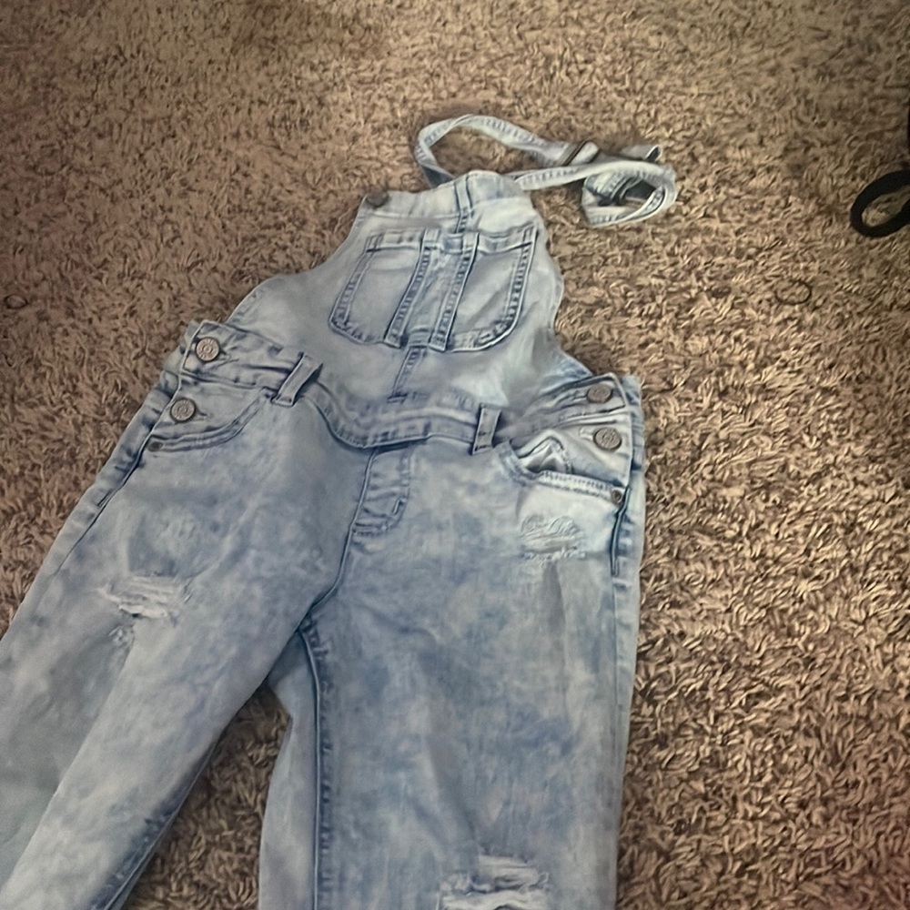 Justice denim overalls
